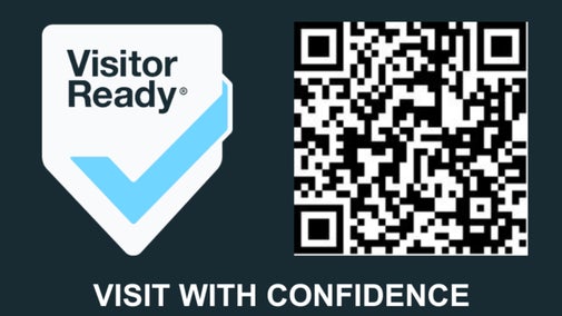 Visitor Ready QR code, scan to check credentials